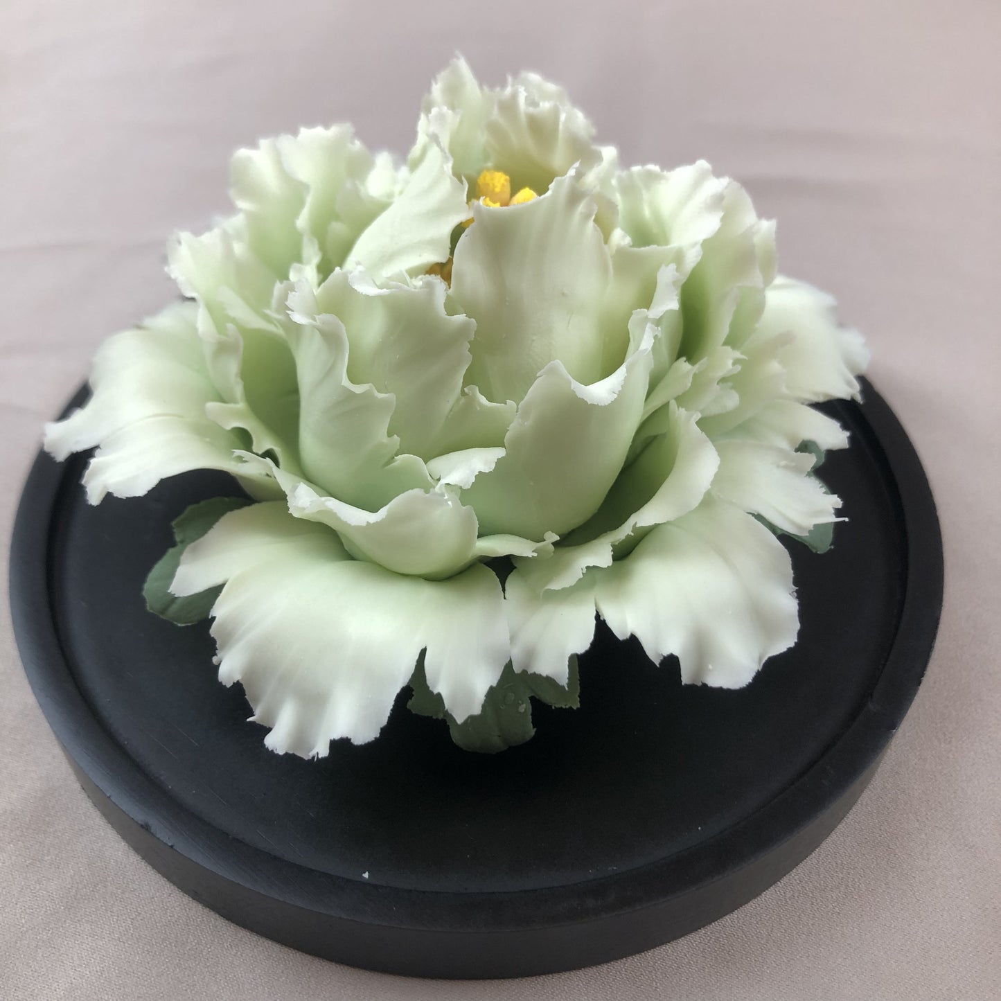 Light Green Peony Porcelain Diffuser – Handmade Heritage Ceramic Aroma Ornament, Home Decor Gift for Mom
