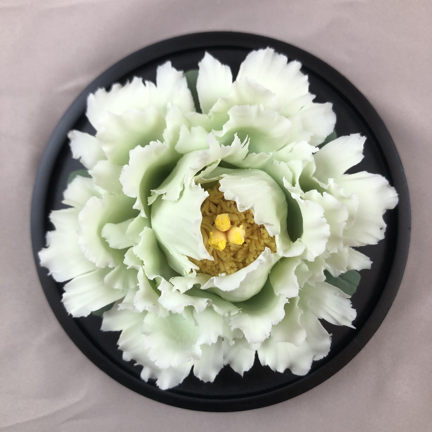 Light Green Peony Porcelain Diffuser – Handmade Heritage Ceramic Aroma Ornament, Home Decor Gift for Mom