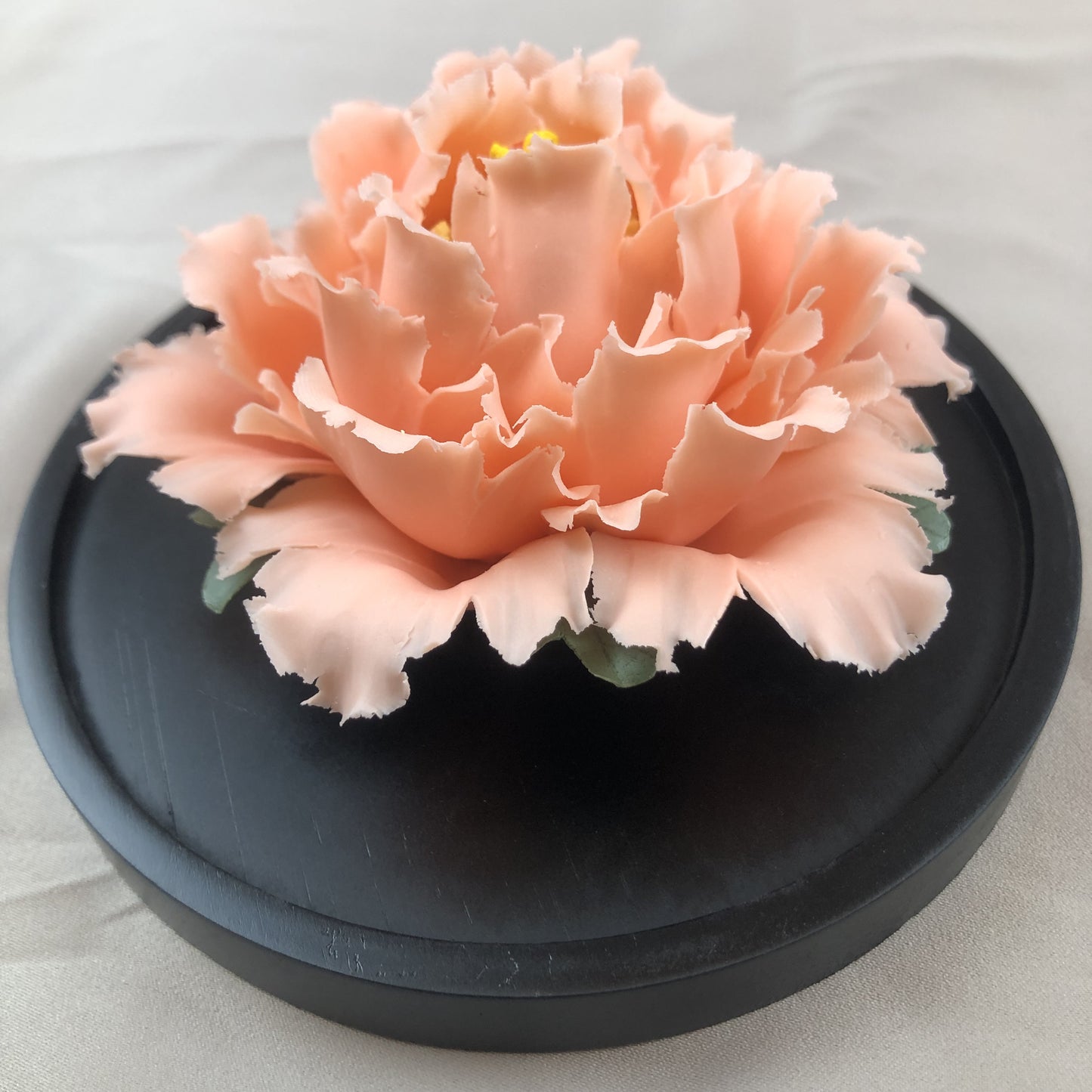 Orange Peony Porcelain Diffuser – Handmade Heritage Ceramic Aroma Ornament, Home Decor Gift for Mom