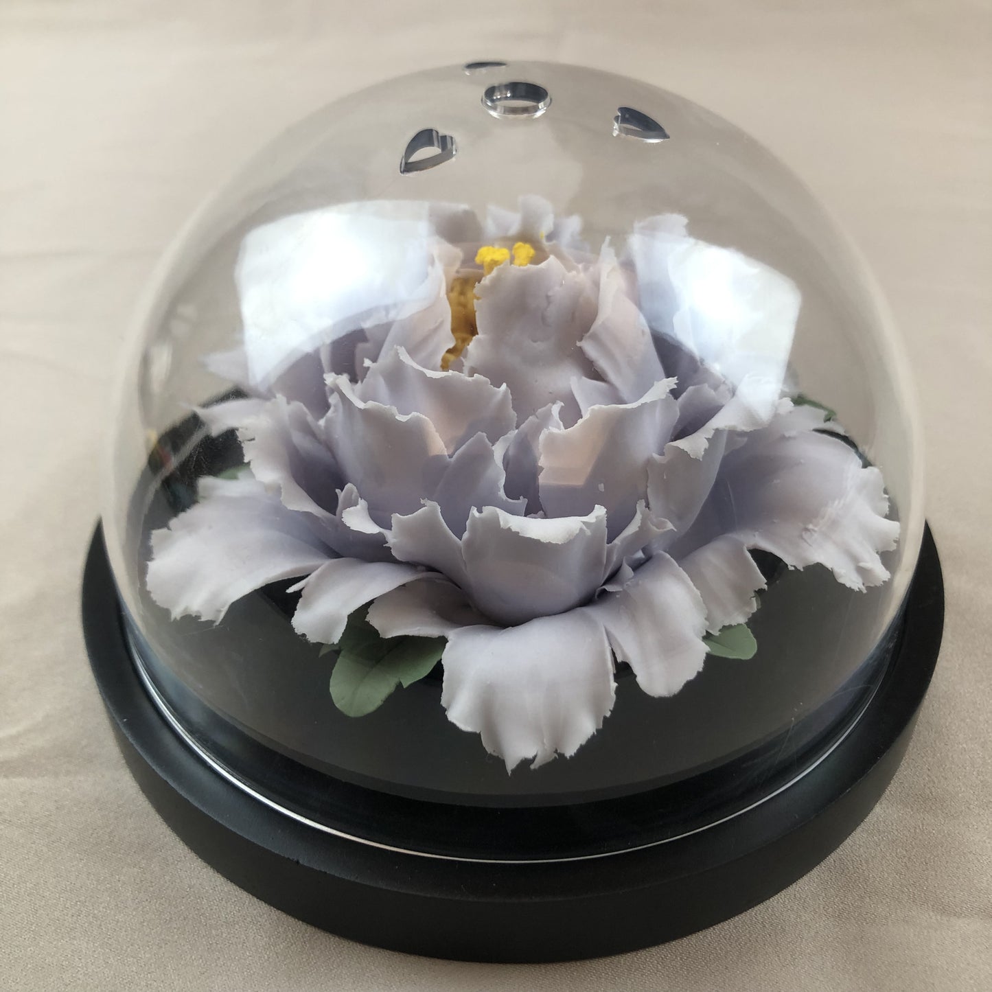 Light Purple Peony Porcelain Diffuser – Handmade Heritage Ceramic Aroma Ornament, Home Decor Gift for Mom