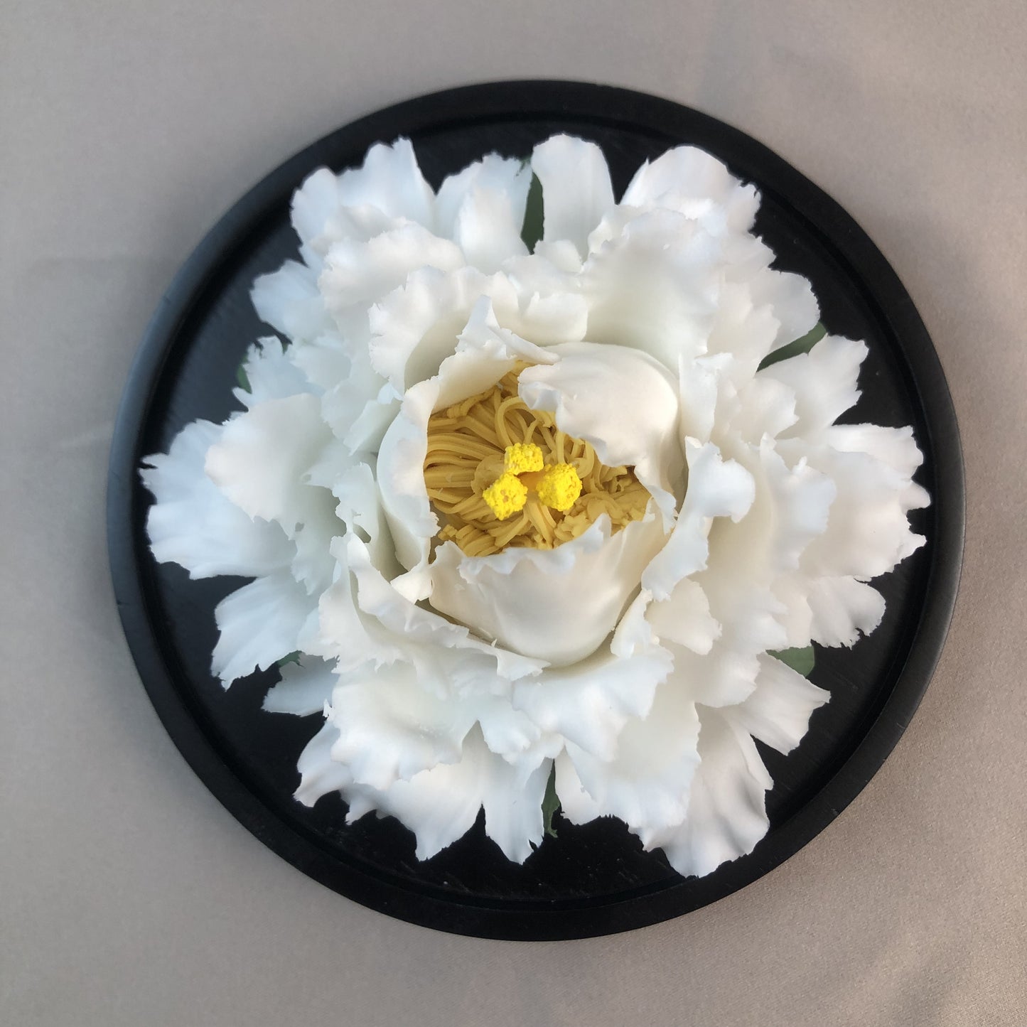 Handmade White Porcelain Peony Diffuser & Ornament